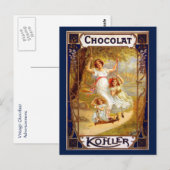 ヴィンテージKohler Chocolat広告 ポストカード (正面/裏面)