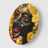 ヴィンテージKrishnaインドカナダ ラウンド壁時計 (傾斜)