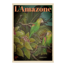 ヴィンテージLアマゾン旅行ポスター