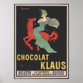 ヴィンテージL. Cappiello, Chocolat Klaus 1903パリ ポスター (正面)
