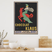 ヴィンテージL. Cappiello, Chocolat Klaus 1903パリ ポスター (キッチン)