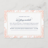 ヴィンテージLACE結婚のWebサイトカード エンクロージャーカード (正面)