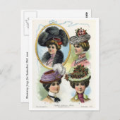 ヴィンテージLades in Hats IIポストカード ポストカード (正面/裏面)
