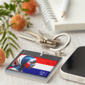 ヴィンテージL'Amerique - Mslmアクリルキーチェーン キーホルダー (正面右)