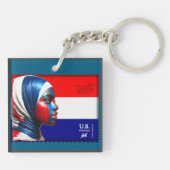 ヴィンテージL'Amerique - Mslmアクリルキーチェーン キーホルダー (裏面)