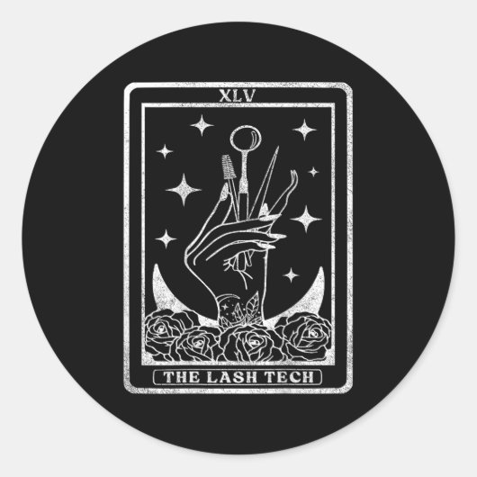 ヴィンテージLash TechタロットカードLash Tech, S ラウンドシール (正面)