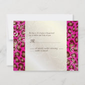 ヴィンテージLeopard RSVPには5x7招待状が必要 出欠カード (裏面)