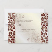 ヴィンテージLeopard RSVPには5x7招待状が必要 出欠カード (裏面)