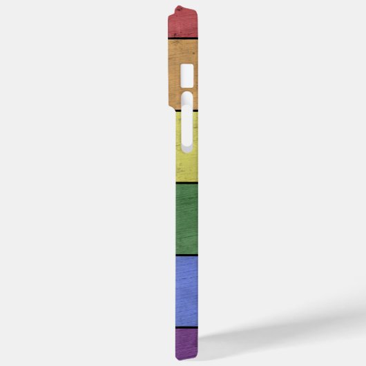 ヴィンテージLGBT国旗のプライド動揺してブラックモノグラム Case-Mate iPhoneケース (裏面 / 左)