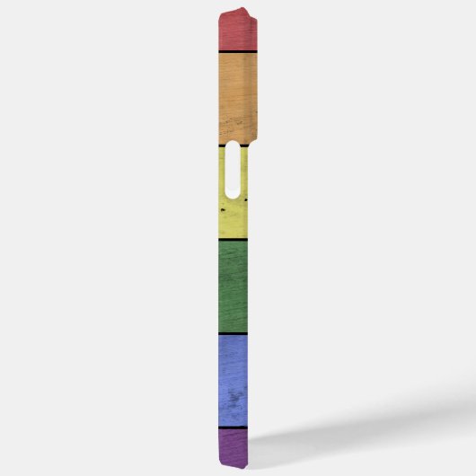 ヴィンテージLGBT国旗のプライド動揺してブラックモノグラム Case-Mate iPhoneケース (裏面 / 右)