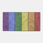 ヴィンテージLGBT国旗のプライド動揺して虹 デスクマット (正面)