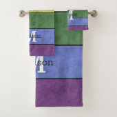 ヴィンテージLGBT国旗のプライド悩むレインボーモノグラム バスタオルセット (インサイチュ)