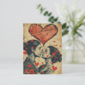 ヴィンテージLGBTQバレンタインデー ポストカード (スタンド正面)