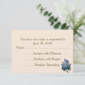 ヴィンテージLilacs RSVPカード (スタンド正面)