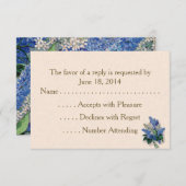 ヴィンテージLilacs RSVPカード (正面/裏面)