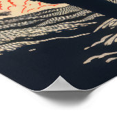 ヴィンテージLinocutポスタエレガントー – スーツ姿の男とH ポスター (角)