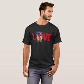 ヴィンテージLOVE 誇りを持った American Flag Social Worker 4th Tシャツ (正面フル)