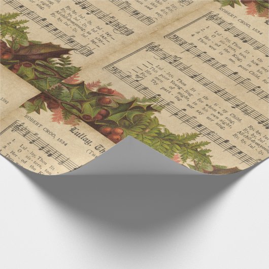 ヴィンテージLullay Thou小さな子供のクリスマス ラッピングペーパー (角)