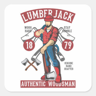 ヴィンテージLumberjackロゴ スクエアシール