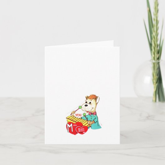 ヴィンテージMのミュージックバレンタイン カード (正面)