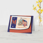 ヴィンテージMは母親向け カード (黄色い花)