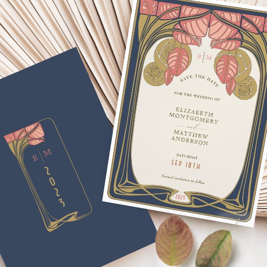 ヴィンテージMackintoshの木の日付を保インスパイア存する 招待状