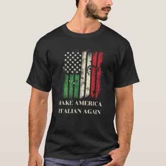 ヴィンテージMake America イタリアン Again USA Flag Italy Tシャツ