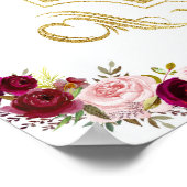 ヴィンテージMarsalaフローラは私たち結婚の ポスター (角)