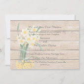 ヴィンテージMason jarとDaffodils招待状カード 招待状 (裏面)