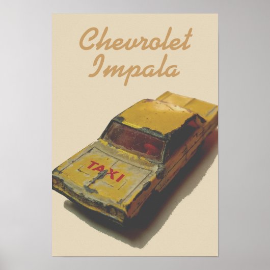 ヴィンテージMatchBoxイエローキャブ ポスター (正面)