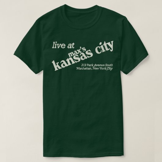 ヴィンテージMAXS Kansas City Defunct New York City 70s Tシャツ (デザイン正面)
