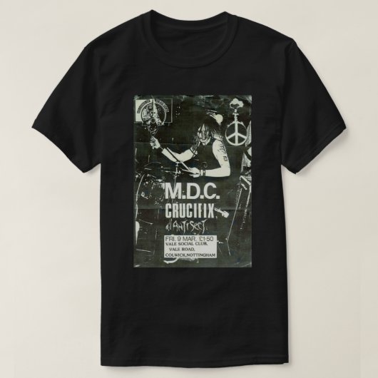 ヴィンテージMDCパンクショーチラシクラシックTシャツ Tシャツ (デザイン正面)