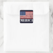 ヴィンテージ'MERICA US Flagスタンプ スクエアシール (バッグ)