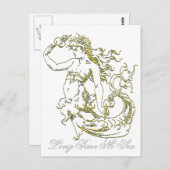 ヴィンテージMermaidパーソナライズ ポストカード (正面/裏面)