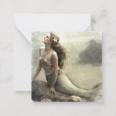 ヴィンテージmermaid mini notecard 2.5インチ ノートカード (正面)