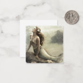 ヴィンテージmermaid mini notecard 2.5インチ ノートカード (正面/裏面インサイチュ)