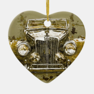 ヴィンテージMGのスポーツ・カー セラミックオーナメント