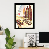 ヴィンテージMG車輸送ポスタープリント ポスター (ホームオフィス)