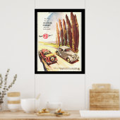 ヴィンテージMG車輸送ポスタープリント ポスター (キッチン)