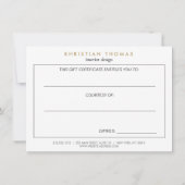 ヴィンテージMODERNISTギフト券 (裏面)