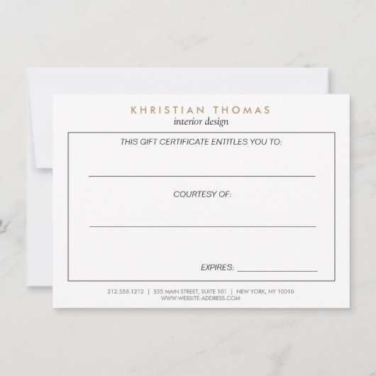 ヴィンテージMODERNISTギフト券 (裏面)