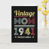 ヴィンテージMOM 1941 80th誕生日ギフトウーマンレトロ カード (黄色い花)