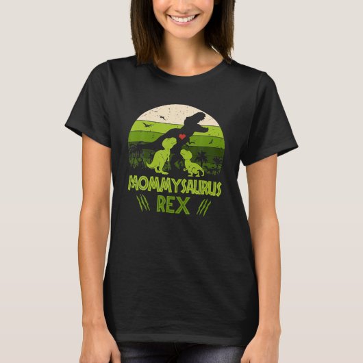 ヴィンテージMommysaurus Mommy恐竜のおもしろい贈り物 Tシャツ (正面)