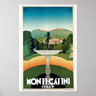 ヴィンテージMontecatini旅行イタリアン広告 ポスター