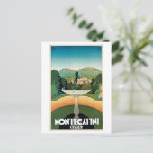 ヴィンテージMontecatini旅行イタリアン広告 ポストカード (スタンド正面)