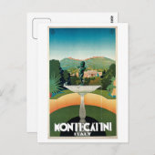 ヴィンテージMontecatini旅行イタリアン広告 ポストカード (正面/裏面)