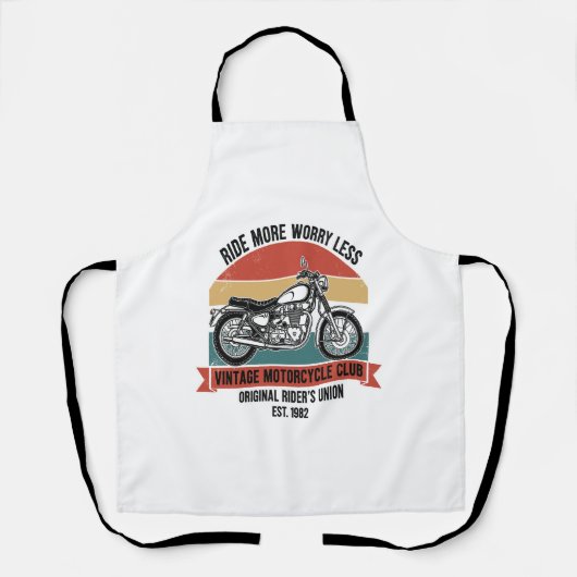 ヴィンテージMotorcycle Est。1982 エプロン (正面)