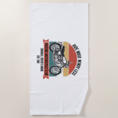 ヴィンテージMotorcycle Est。1982 ビーチタオル (正面)
