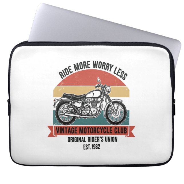 ヴィンテージMotorcycle Est。1982 ラップトップスリーブ (正面)