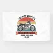 ヴィンテージMotorcycle Est。1982 横断幕 (横)